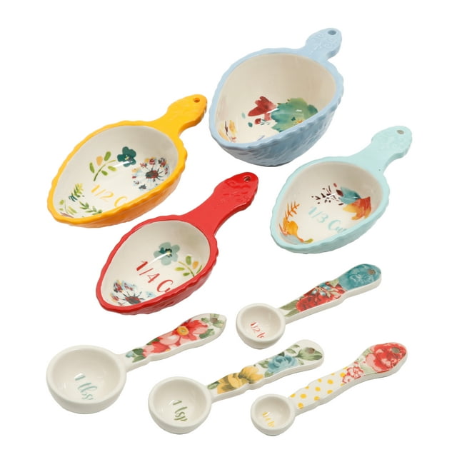 Stoneware Measuring Spoon and Scoop Set, Bakeware, Measuring Set for Baking -8 Pcs Stoneware Measuring Spoon and Scoop Set, Bakeware, Measuring Set for Baking -8 Pcs